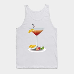 Cocktail  de fresa y limón Tank Top